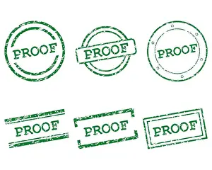 Rubber Prints: Proof stamps