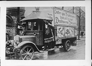 Weimar Prints: A propaganda truck operates during elections in Berlin in 1924
