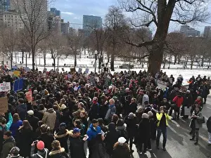 Opinion Prints: Protest against President Trump in Boston, MA, USA, 01 Feb 2017