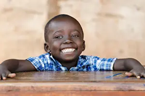 Hours Prints: Very Proud Black African Boy Posing Under The Sun