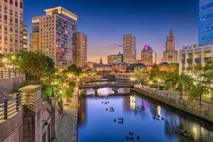 Images Dated 12th October 2016: Providence, Rhode Island, USA park and skyline