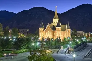 Provo, Utah, USA at Provo City Center Temple at twilight
