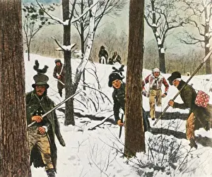 Thirties Prints: Prussian soldiers escape imprisonment by the French