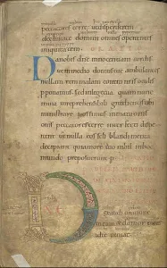 Work Design Prints: PsalterBLStowe2Folio111vInitialD