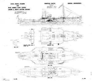 Shipbuilding Prints: PSS Wingfield Castle - General Arrangement Plan