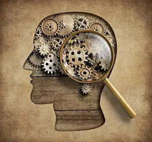 Engineering Equipment Prints: Psychology concept 3d illustration