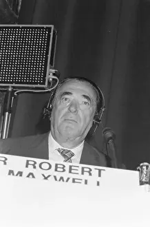 Strategies Prints: Publisher Robert Maxwell at the Global Economic Panel in Amsterdam 1989;