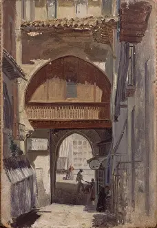 20 Xx Twentieth Century Prints: PUERTA DE BIBARRAMBLA TAMIEN CONOCIDA COMO LA PUERTA DE LAS OREJAS - O/T - 19x13