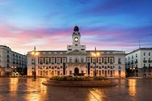 Images Dated 14th April 2018: Puerta del Sol square is the main public space in Madrid. In the middle of the square is located