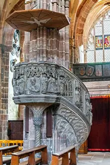 Nuremberg Prints: Pulpit St. Lawrence Church (Lorenzkirche) in Nuremberg