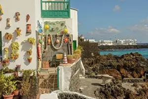 Punta Prints: Punta Mujeres, Spain - 18 January 2021: the village of Punta Mujeres on Lanzarote island in Spain