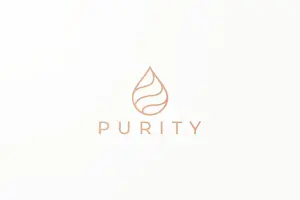Purity Logo Water Drop Oil Cosmetic Boutique Fashion Beauty Care Business Brand Identity