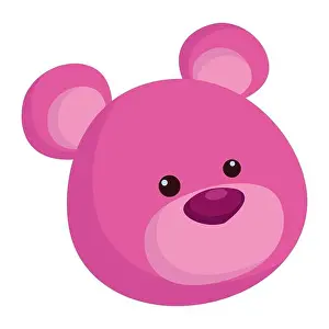 Teddy Bear Prints: purple teddy bear cartoon symbol