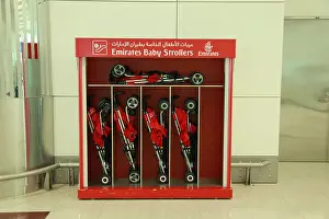 Buggy Prints: Push chair rack at Dubai airport