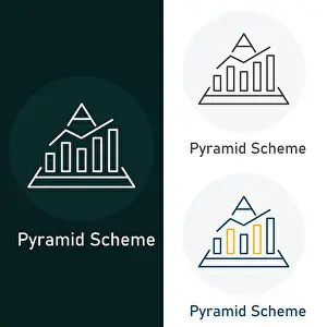 Fraud Prints: Pyramid Scheme Vector Illustration Icon Design