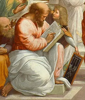 Principles Prints: Pythagoras with tablet of ratios