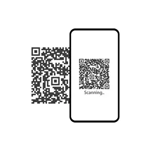 Read Prints: QR code scanner - line design single isolated icon