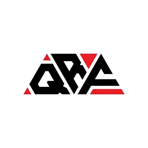 Triangular Prints: QRF triangle letter logo design with triangle shape