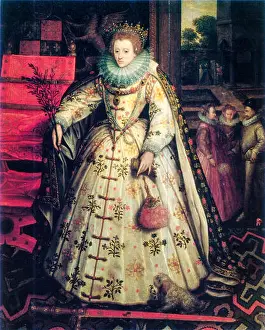 1500s Prints: Queen Elizabeth I (1533-1603), known as The Wanstead or Welbeck or Peace Portrait