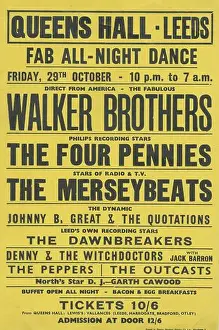 Leeds Prints: Queens Hall, Leeds, pop concert flyers