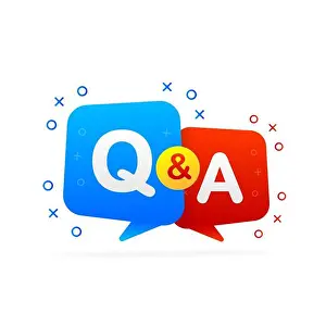 Forum Prints: Question and Answer Bubble Chat icon. Vector illustration