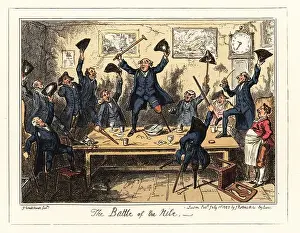 Punch Prints: The Quidam Association of old Royal Navy sailors meeting in a pub