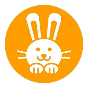 Glyph Prints: Rabbit vector icon. Pet animal sign