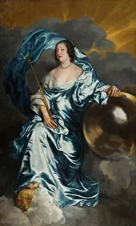Anthony Van Dyck Prints: Rachel de Ruvigny, Countess of Southampton, as Fortune 1638 by Anthony van Dyck