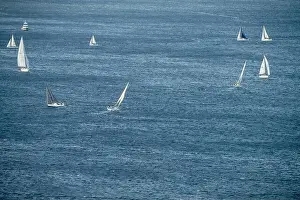 racing yachts on the river derwent in hobart tasmania