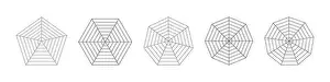 Cobweb Prints: Radar, spider diagram templates