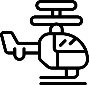Speedboat Prints: Radio control helicopter icon outline vector. Child toy. Rc child