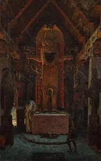 Allegory And Literature Prints: Radogost the God. Museum: PRIVATE COLLECTION. Author: Karel Vitezslav Masek