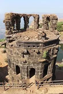 Wall Tower Prints: Raigad fort Main Towers, Raigad