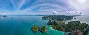 Blue Island Prints: Railay Beach Krabi Thailand, the tropical beach of Railay Krabi