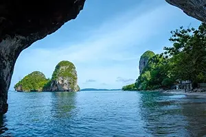 Blue Island Prints: Railay Beach Krabi Thailand, the tropical beach of Railay Krabi