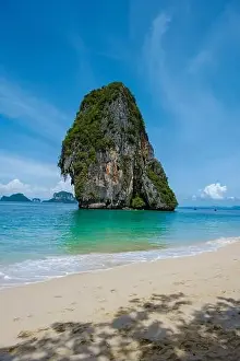 Blue Island Prints: Railay Beach Krabi Thailand, the tropical beach of Railay Krabi