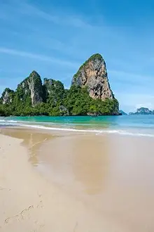Blue Island Prints: Railay Beach Krabi Thailand, the tropical beach of Railay Krabi