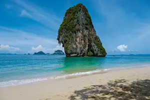 Blue Island Prints: Railay Beach Krabi Thailand, the tropical beach of Railay Krabi
