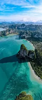 Blue Island Prints: Railay Beach Krabi Thailand, the tropical beach of Railay Krabi