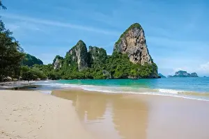 Railay beach Krabi Thailand, tropical beach of Railay Krabi