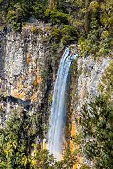 Travel Locations Prints: Rainbow Falls - beautiful waterfall in Springbrook National Park, Queensland, Australia