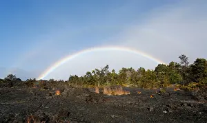 Chains Prints: Rainbow, lava flow of 1973, Mauna Ulu, Hawaii Volcanoes National Park, Big Island, USA