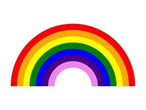 Violet Prints: Rainbow with Seven Colors (Red)