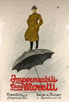 Raincoats Ettore Moretti - Milan 1921 by Leopoldo Metlicovitz