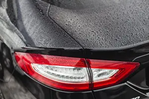 Raindrops Prints: Rainy days, Rain drops on car light, rainy weather, rain background
