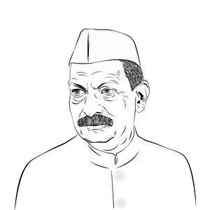 Rajendra Prasad (1884 - 1963), first President of India, Indian political leader and lawyer. Dr. Rajendra Prasad vector image