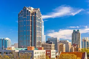 Raleigh Prints: Raleigh, North Carolina, USA downtown city skyline