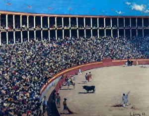 Toros Prints: RAMON CASAS/ LA CORRIDA, ÓLEO, 1884. COLECCIÓN PRIVADA