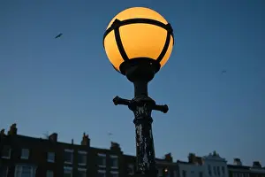 Street Light Prints: Ramsgate, UK - 11 Oct 2024 - A dusk view in a seaside town