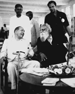 Caste Prints: Rangoon, 1954. Babasaheb Ambedkar with Periyar when they met in connection with a Buddhist conference there